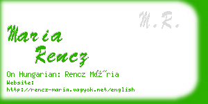 maria rencz business card